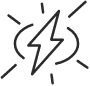 Icon of a lightning bolt inside a circle, representing rising energy costs