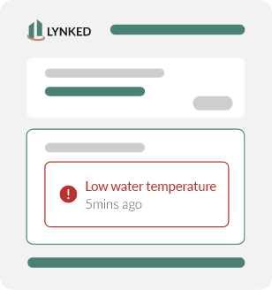 Low water temperature alert on system interface